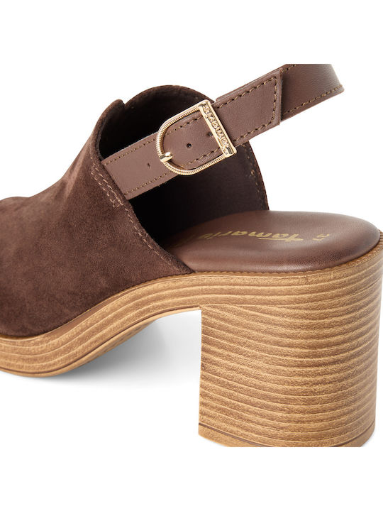 Damen Sandalen Braun Leder