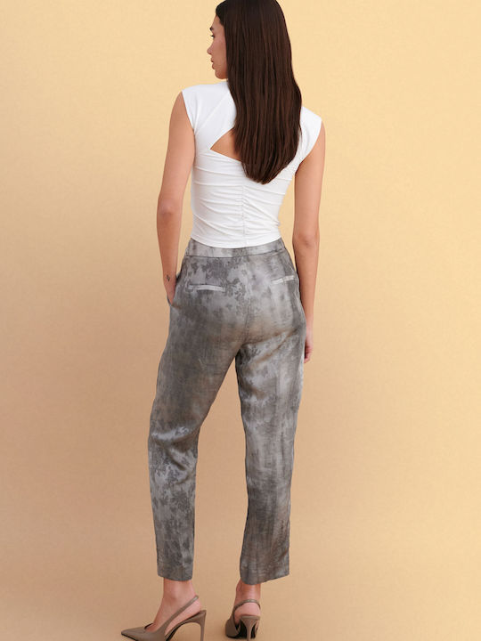 Women's Fabric Trousers Gray