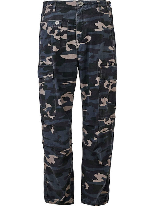 Γυναικείο Υφασμάτινο Cargo Παντελόνι Vintage Blue