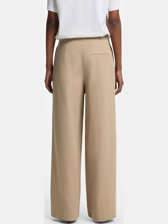 Damen Stoffhose Hellbeige