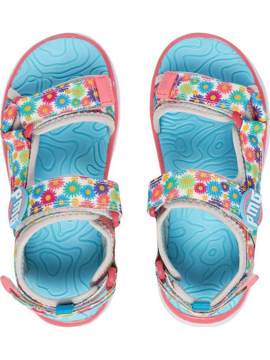 Kids' Anatomic Sandals with Hoop & Loop Closure and Lights Light Blue