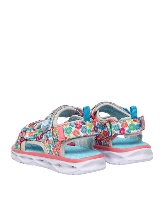 Kids' Anatomic Sandals with Hoop & Loop Closure and Lights Light Blue