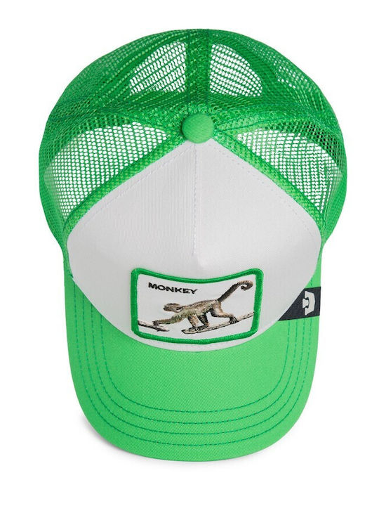 Kids Jockey Cap Cool Monkey Mini Monkey Lime Green Goorin Bros