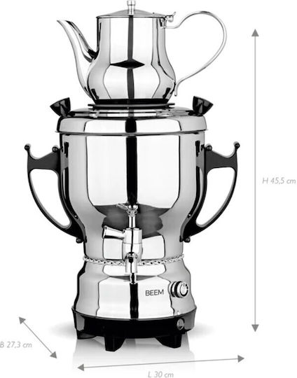 Beem Βραστήρας με Φίλτρο Ανοξείδωτος Ασημί 3000ml