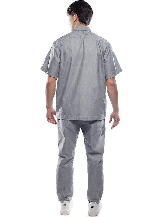 Μακρυμάνικo Overshirt Light Grey