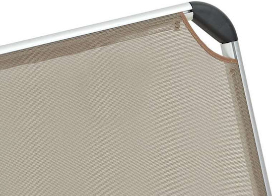 Pakketo Aluminium Beach Chair with High Back Beige 54x72x63cm