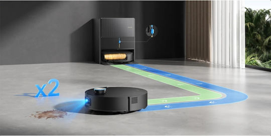 Dreame Aqua10 Ultra Roller Complete Σκούπα Ρομπότ με Χαρτογράφηση Laser & Απορρόφηση 30000Pa Μαύρη