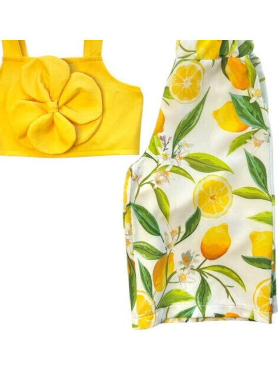 Kids Clothing Set with Pants Summer 2 Pieces White G157