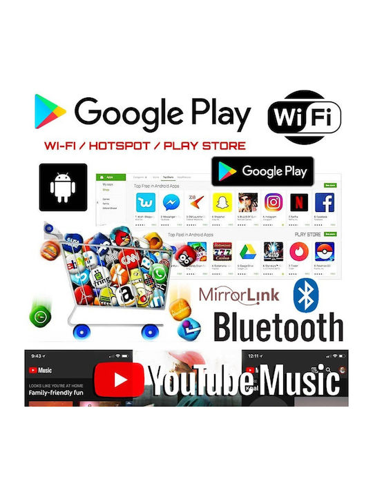 Kirosiwa Ηχοσύστημα Αυτοκινήτου 2 DIN (Bluetooth/USB/WiFi/GPS/Apple-Carplay/Android-Auto) με Οθόνη Αφής 7"