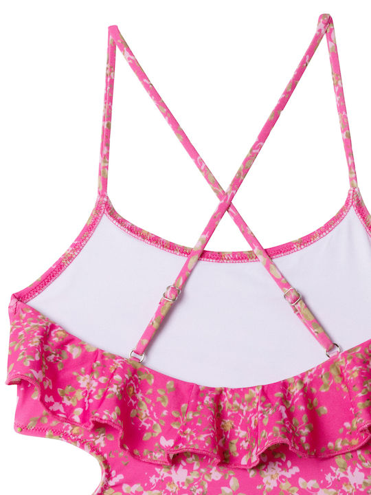 Pepe Jeans Ditsy Παιδικό Μαγιό Ολόσωμο Deep Fuchsia