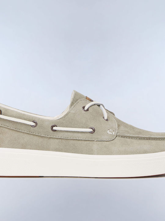 Suede Men's Loafers in Green Colour