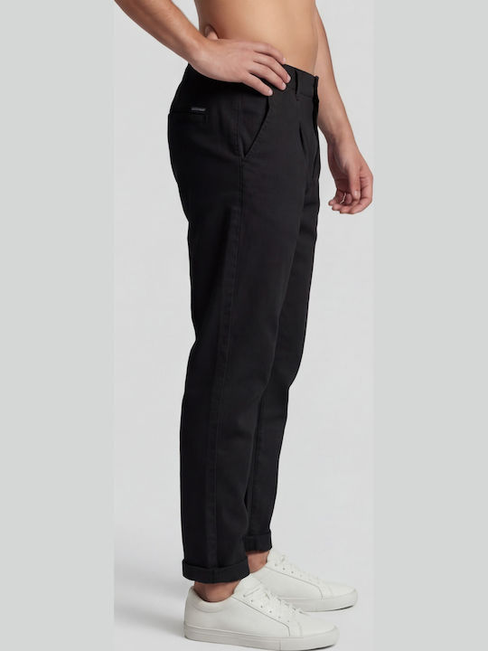 Men's Elastic Jeans Pants with Regular Fit Black
