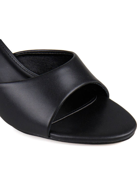 Mules With High Heel In Black Colour
