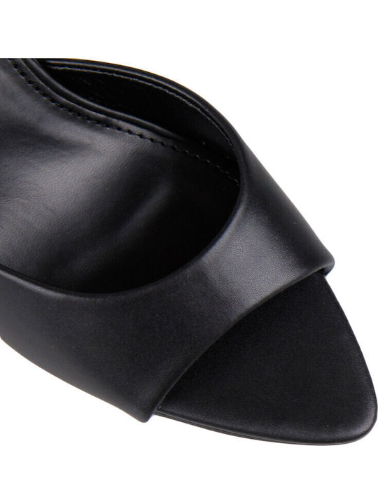 Mules With High Heel In Black Colour