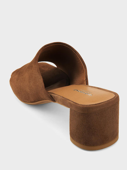 Piper Mules With Low Heel In Brown Colour