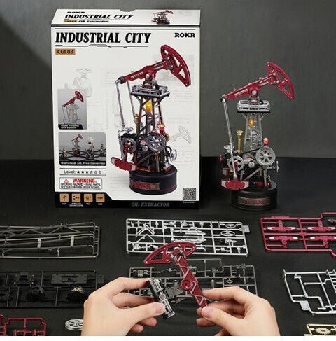 Robotime Cgl03 Rokr Industrial City Oil Extractor 127pcs