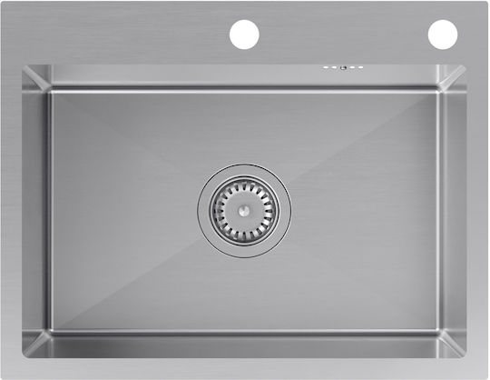 MYQ Leo Leo1cbs Chiuvetă Bucătărie Drop-In Inox cu Robinet L58xL45cm Argintie