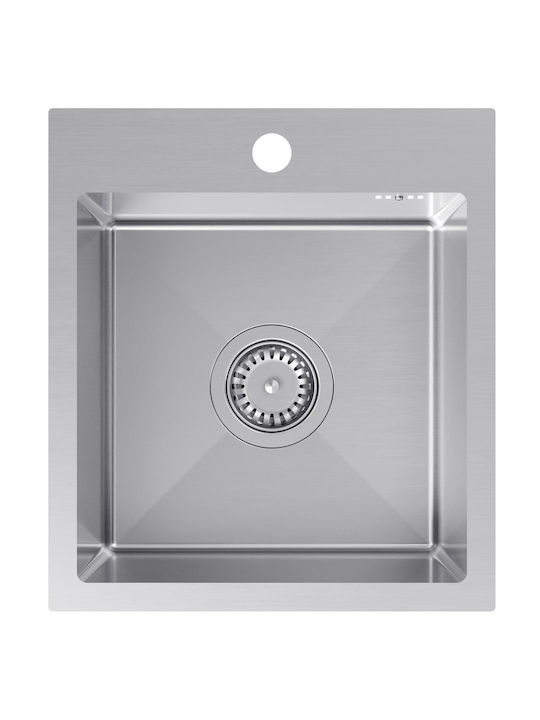 MYQ Ένθετος Νεροχύτης Inox με Μπαταρία Μ45xΠ40cm Γκρι