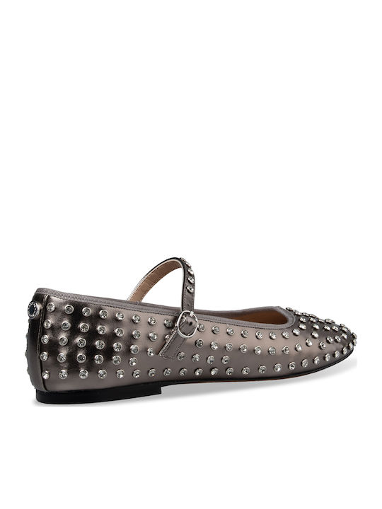 Women's Ballerina Shoes in Silver Colour
