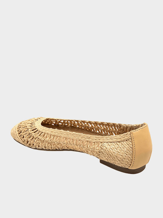Damen Ballerinas Beige