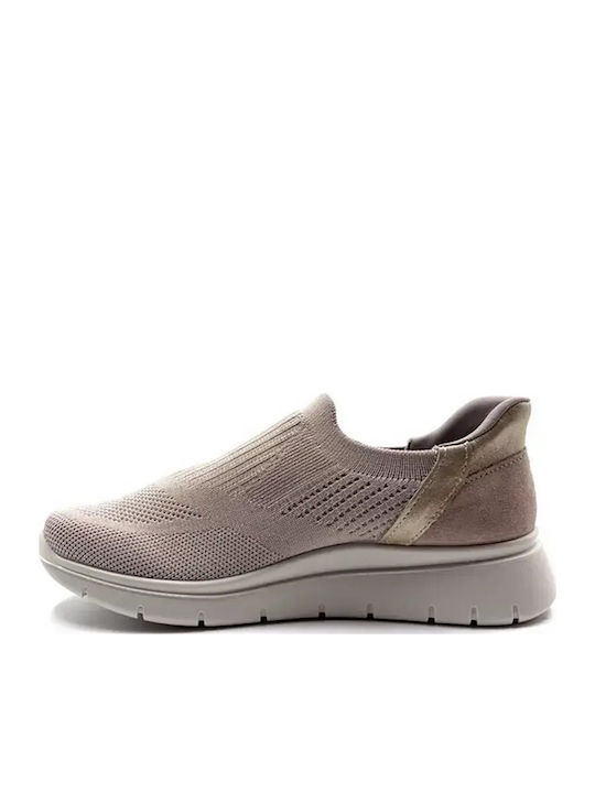 Women's Moccasins In Beige Colour