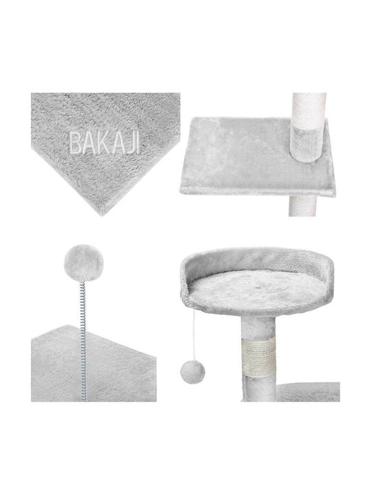 Bakaji Cat Scratching Post Gray 25x25x112cm