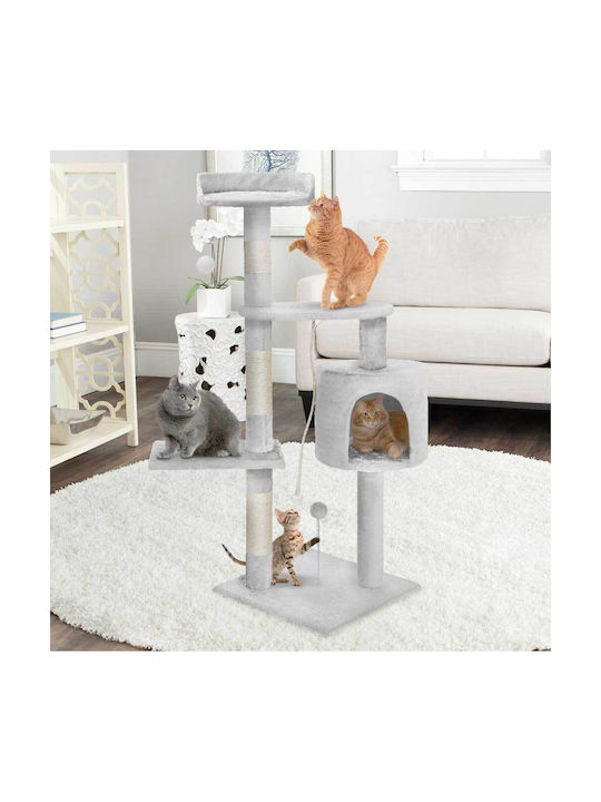 Bakaji Cat Scratching Post Gray 25x25x112cm