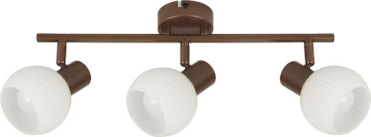 Lightex Τριπλό Σποτ με Ντουί E14 σε Καφέ Χρώμα Lightex Τριπλό Σποτ με Ντουί E14 σε Καφέ Χρώμα