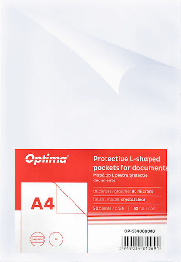 Optima Kunststoff Produkt Schutzordner L A4 Dokumente Pp 90 Mikron 50 Stück Set Optima Kristall