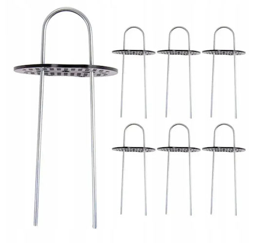 Set 6 Nails Holder Fixing Agrotextile Geotextile Fabric 15 Cm