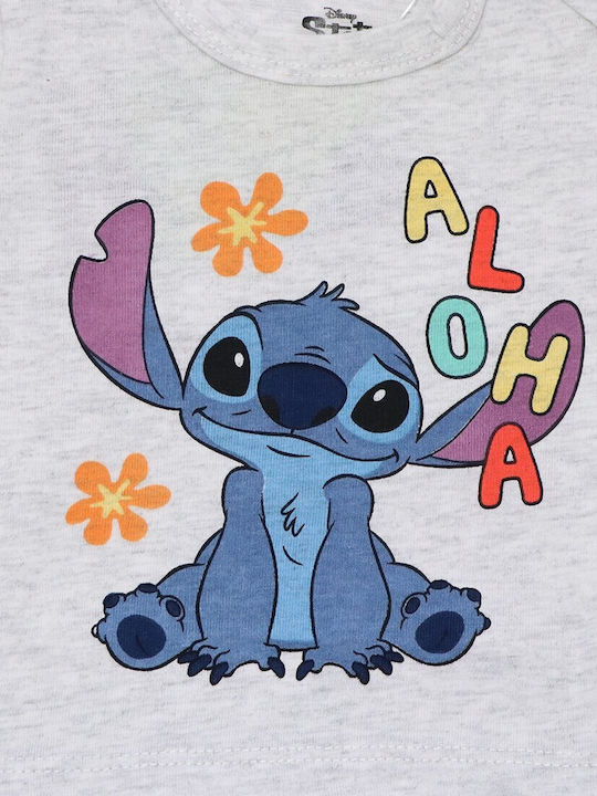 Disney Stitch Aloha Baby-Strampler Grau