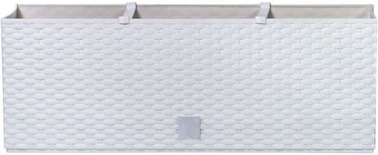 Prosperplast Kunststoff Blumentopf Weiß 60x25x24cm