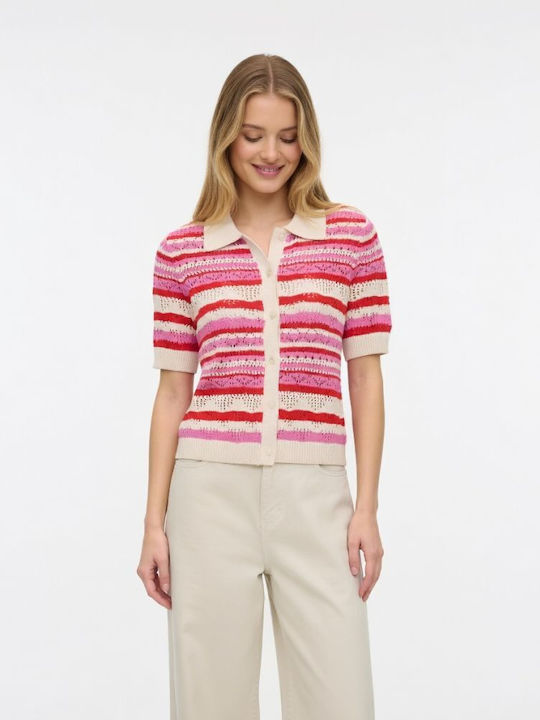 Short Women's Knitted Cardigan High Risk Red