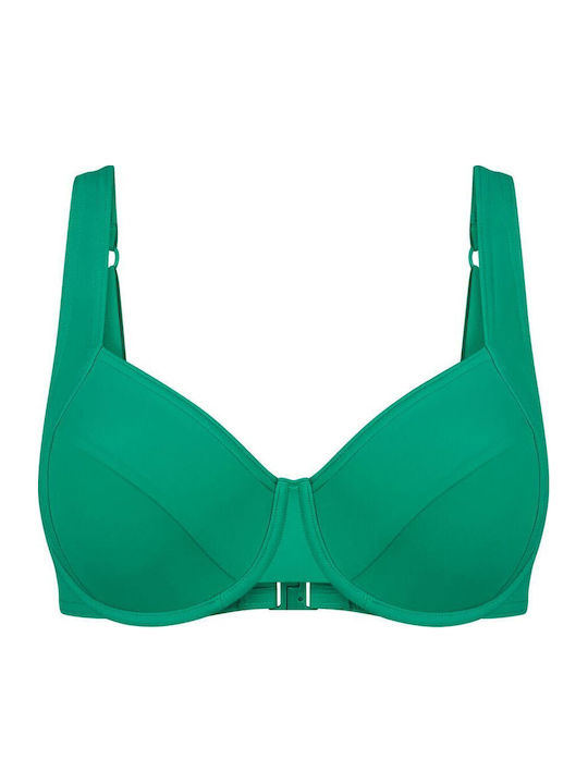 Mix & Match Summer W Sd Bikini Σουτιέν Floral Palm Green