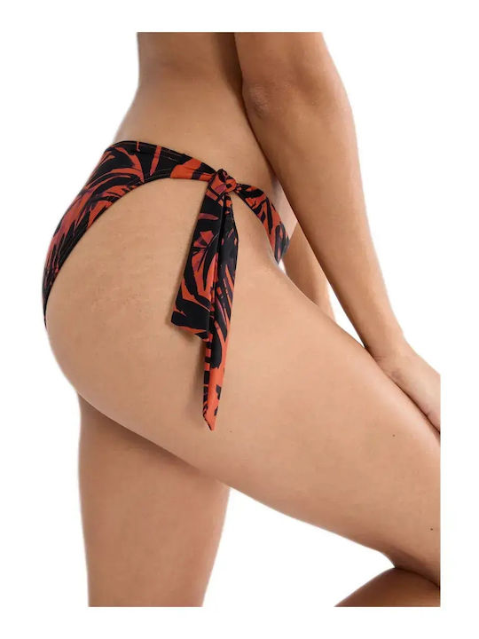 Bikini Slip with Laces Brown
