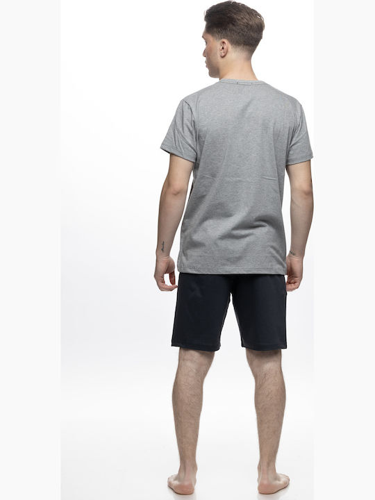 Galaxy Sommer Herrenpyjama Grau