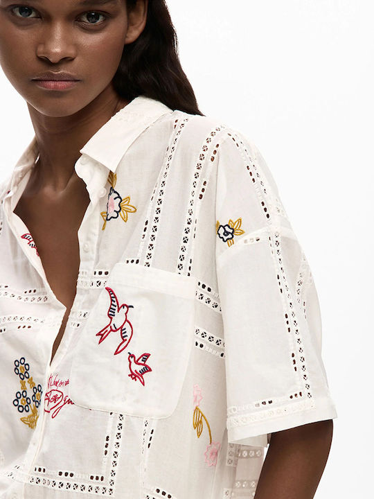 Short Sleeve Women's Shirt White