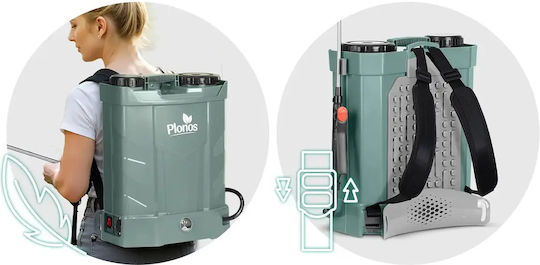 Smartic Drucksprüher 12V mit Batterie 8Ah mit Gewicht 16lt in Roter Farbe