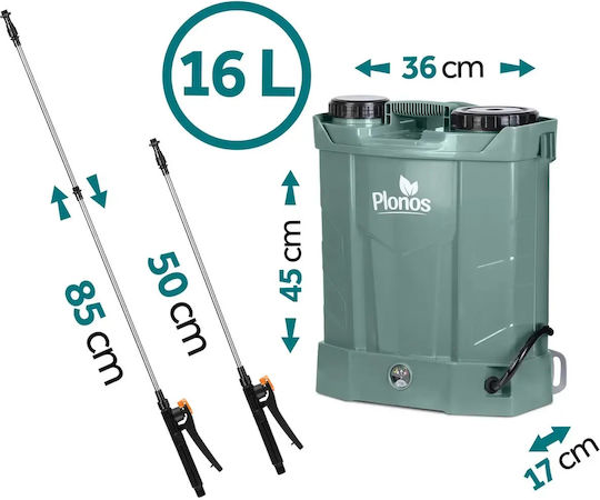 Smartic Drucksprüher 12V mit Batterie 8Ah mit Gewicht 16lt in Roter Farbe