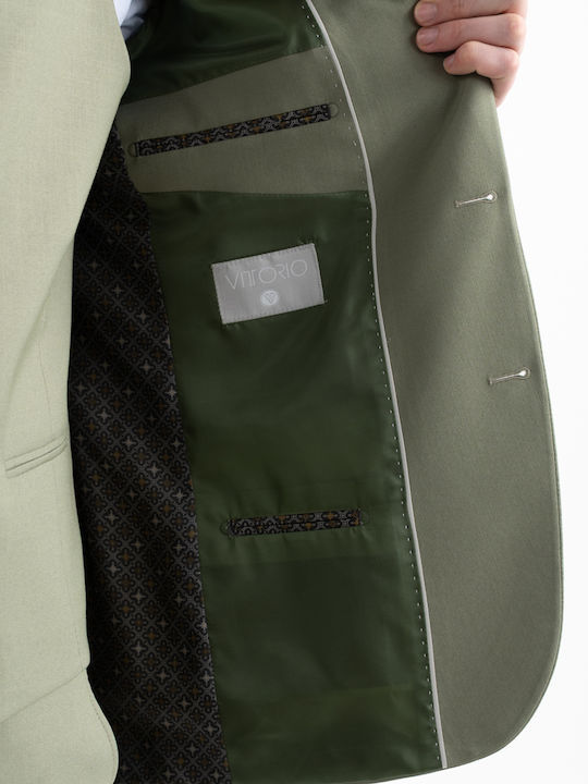 Men's Suit with Slim Fit Green