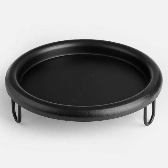 Ceramic Pot Plate Black 33x33cm OBROGARDEN1