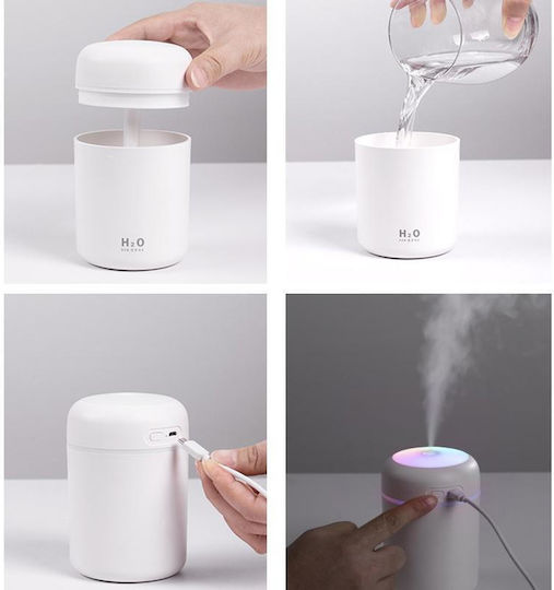 Colorful Cup Humidifier Usb Car Air Purifier Grey