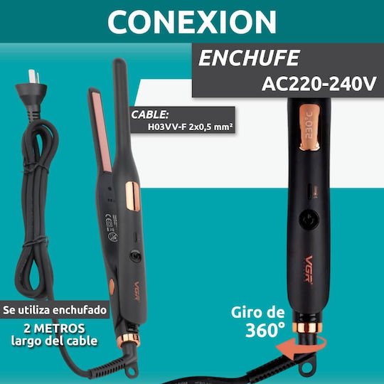 VGR V-523 Mini Presă de Îndreptat Părul cu Plăci Ceramice