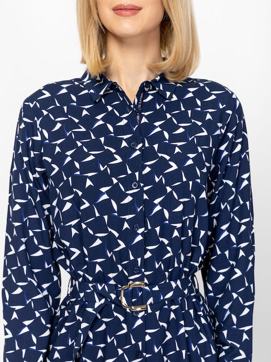 Mini Σεμιζιέ Φόρεμα Navy