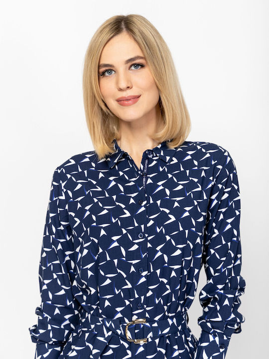 Mini Σεμιζιέ Φόρεμα Navy