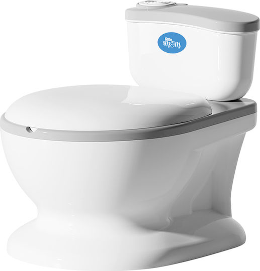 Little Mom Potties Toilet with Lid Gray