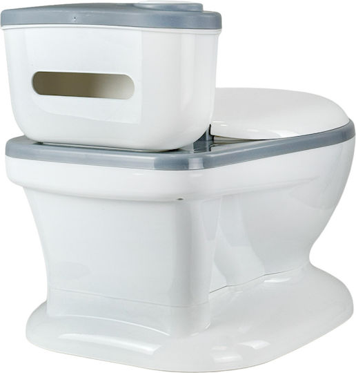 Little Mom Potties Toilet with Lid Gray