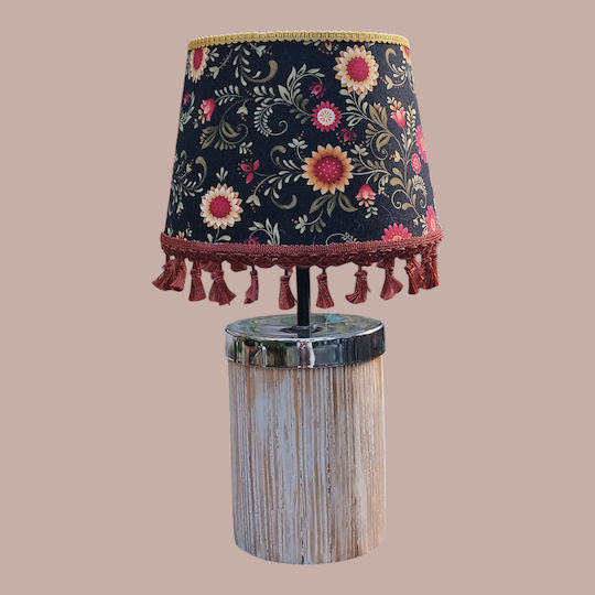 Oxygen Ξύλινο Πορτατίφ για Ντουί E27 με Πολύχρωμο Καπέλο Oxygen Ξύλινο Πορτατίφ για Ντουί E27 με Πολύχρωμο Καπέλο