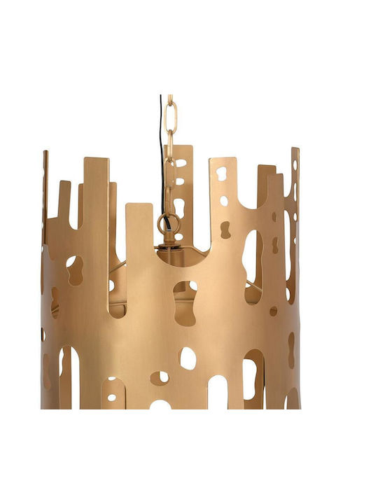 Fylliana Ceiling Light Gold with Crystals for E27 Socket 38x50cm