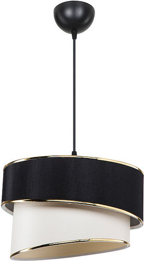 Pakketo Loopy Pendant Light Black with Socket E27 30x63cm